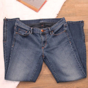 Loft Curvy Skinny Ankle Zipper Jean